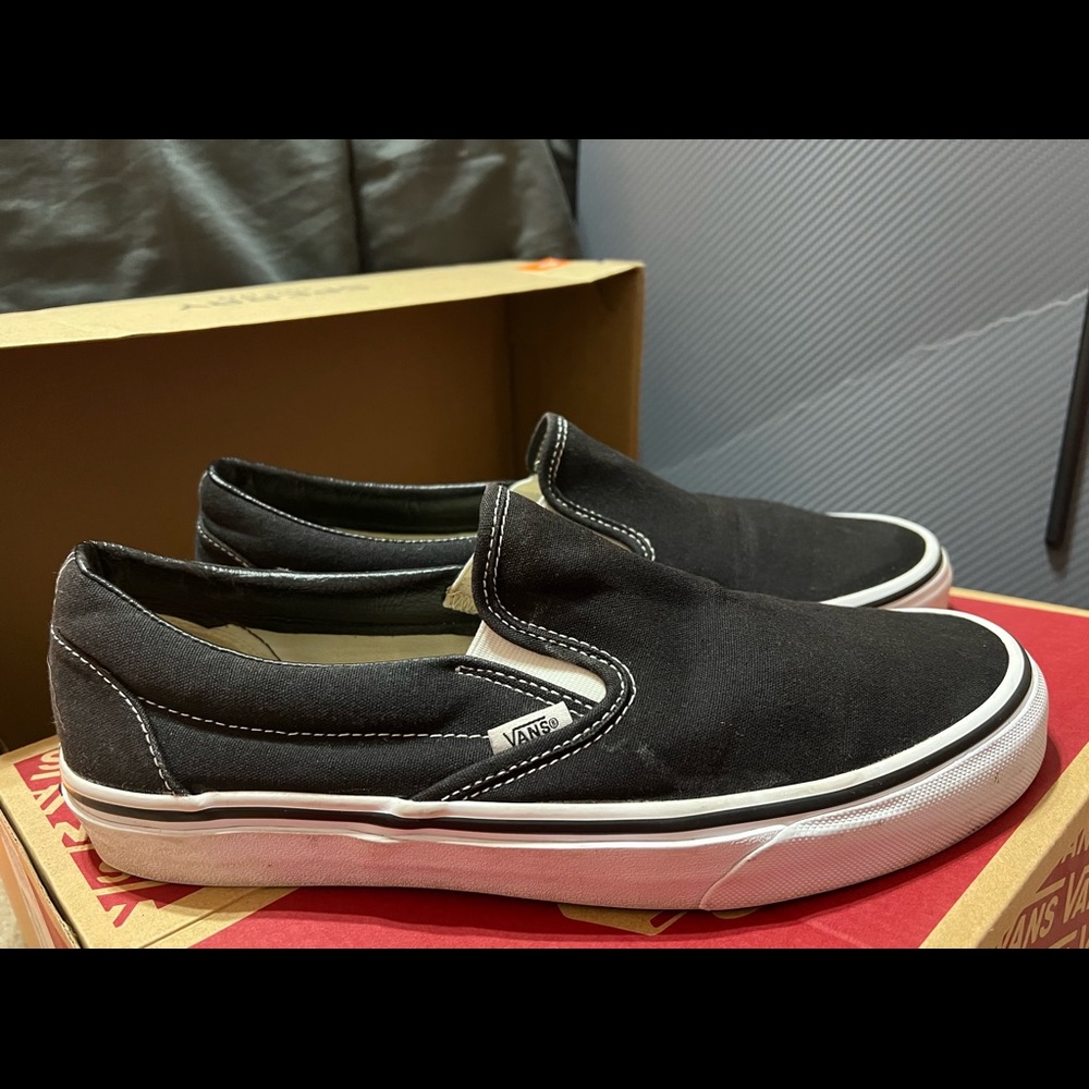Black Slip On Vans